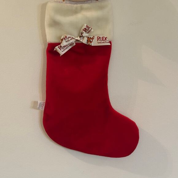 Vintage Rudolph Red Nosed Reindeer Stocking 3D Christmas Stocking - Picture 2 of 7